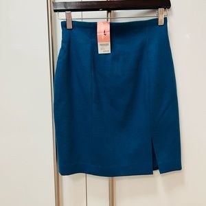 NWT Crocodile Skirt Merino Wool Medium Blue (Teal)  $329 Retail Size 2